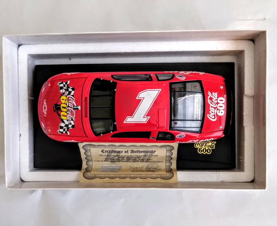 REVELL RACING COCACOLA 600 CHEVROLET MONTECARLO DIE CAST RACE CAR - Image 4 of 4