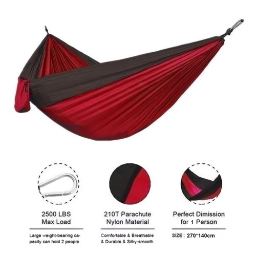 with Hanging Straps Camping Hammock Double Nylon Camping Swing Outdoor