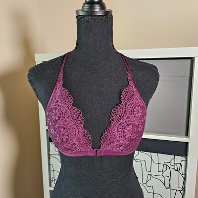Victoria's Secret BODY BY VICTORIA Burgundy Lace Racerback