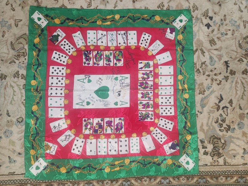 Signed Magician Magic Scarf  Used In The Las Vegas Magic Convention 1993