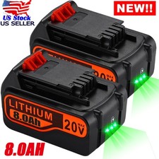 2X 8.0Ah 20Volt LB2X4020 Battery FOR Black  Decker 20V MAX Lithium LBXR20 LBX20