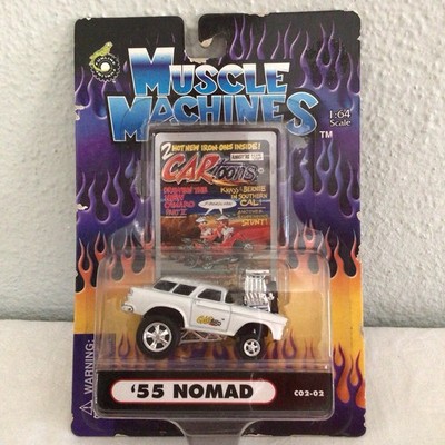 Funline Muscle Machines CARtoons  55 Nomad with Iron-Ons Included On Card