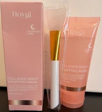 Lot of 2 HOYGI Collagen Wrapping Mask Renewal Night Care Mask Gel w/applicator
