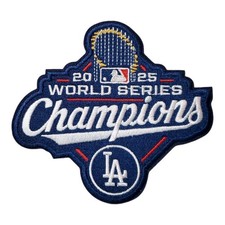 LA Dodgers 2025 World Series Champions. MLB Patch. Embroidered. Iron On. 4.5"x4"