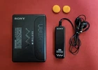 Sony WM-505 Wireless Walkman Portable Cassette Player Black Tested Working Mint