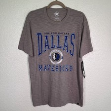 Dallas Mavericks Shirt Mens Medium NBA Basketball Graphic Logo '47 Brand Grey M