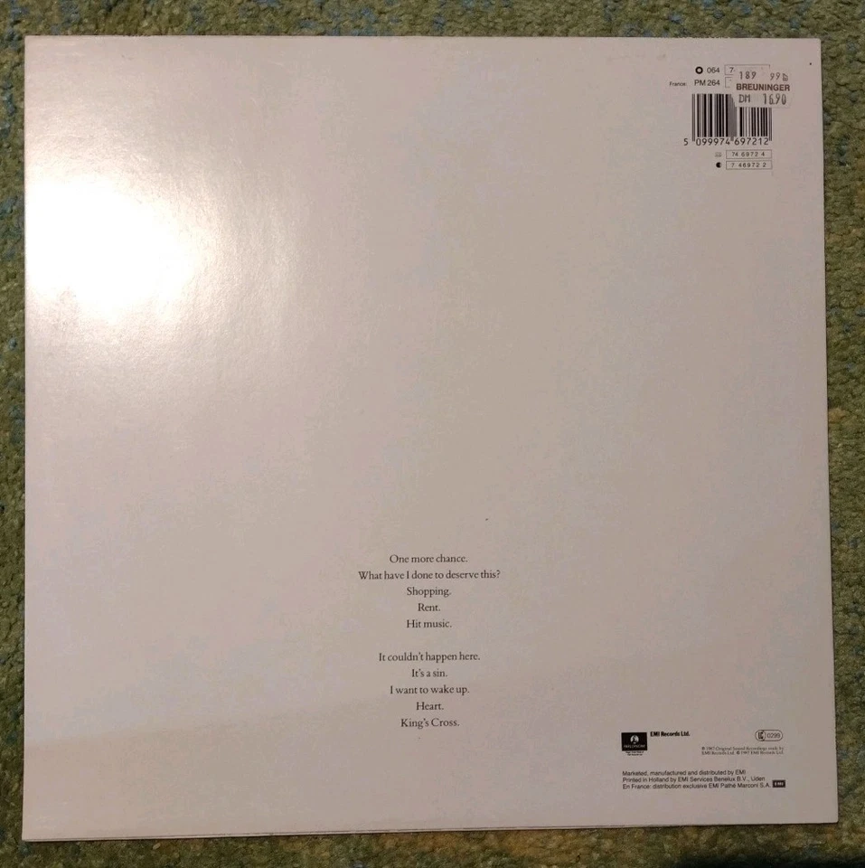 LP Pet Shop Boys Actually  "It's A Sin" - Bild 2 von 2