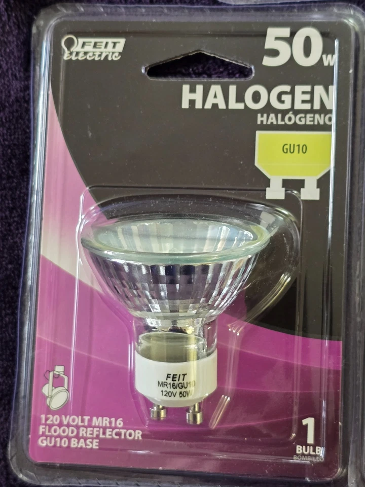 Электрические галогенные лампы Feit GU10 MR16 50 Вт 120 В с заливкой пять - Изображение 2 из 4