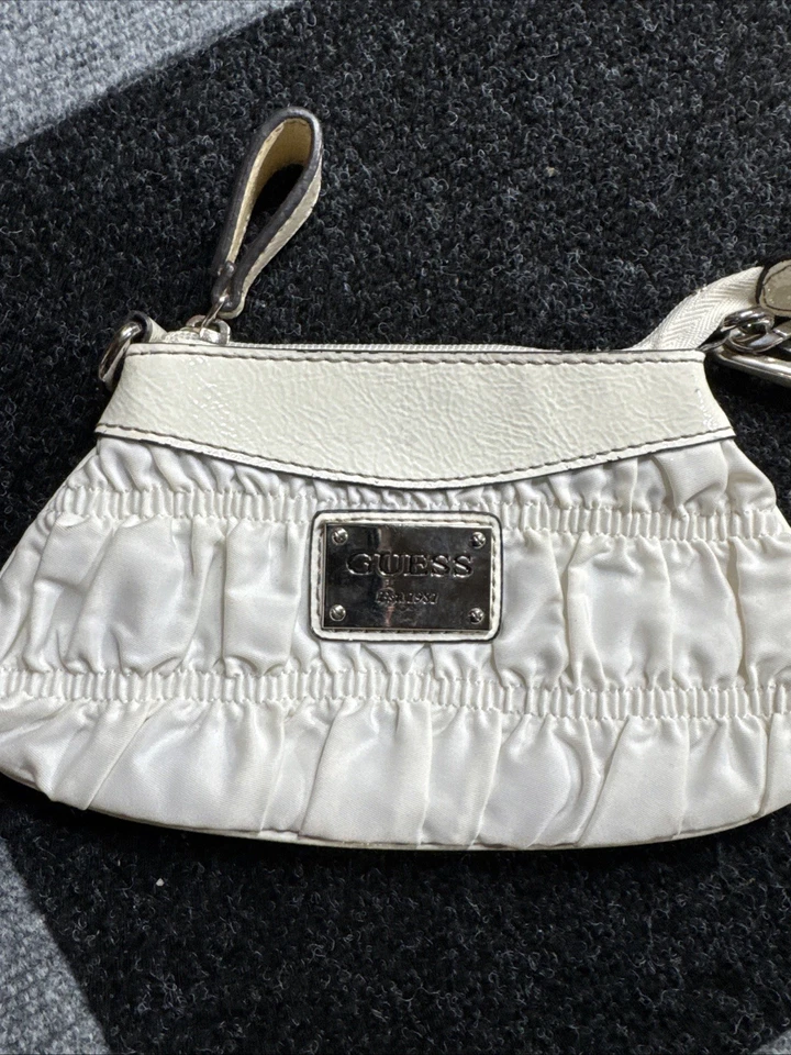 ¿Adivina vintage? Bolso de mano pequeño con correa blanca sin asas años 90 difícil de encontrar Foto 2 de 4