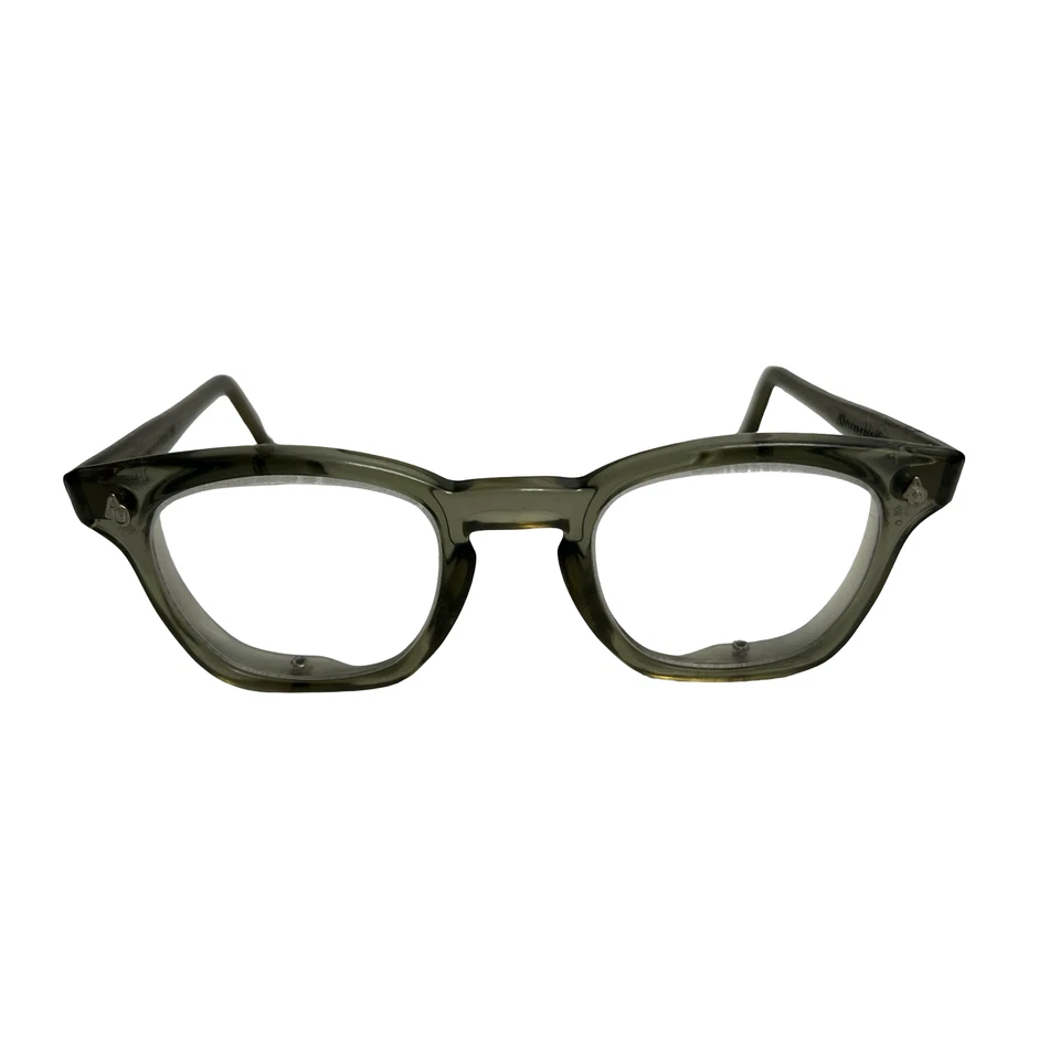 Monturas de gafas ópticas americanas AO vintage para hombre verde grisáceo ojo de gato años 50 60 Foto 2 de 4