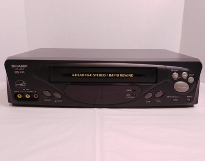 Sharp VC-H813U VCR Player Recorder 4-Head Hi-Fi Stereo S-VHS w/ Cables No Remote