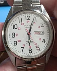 VINTAGE (5/94) PULSAR "RAILROAD APPROVED" DAY-DATE BY SEIKO V533-9A00 NEW BAT.