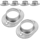 6 Pcs Round Tube Base Steel Post Heavy Duty Pole Flange Socket Railing Bracket