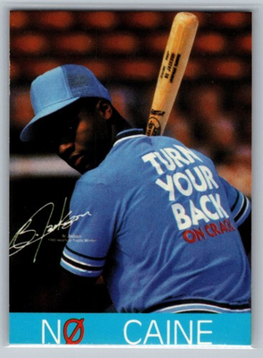#ad #ad 1988 Bo Jackson quot;Turn Your Back On Crackquot; Promo Card NM *TEXCARDS* $4.95