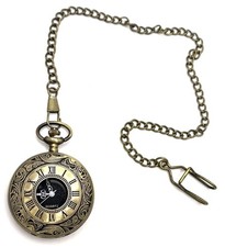 Steampunk Roman Numerals Bronze Pocket Watch Mechanical Hand-winding Gift