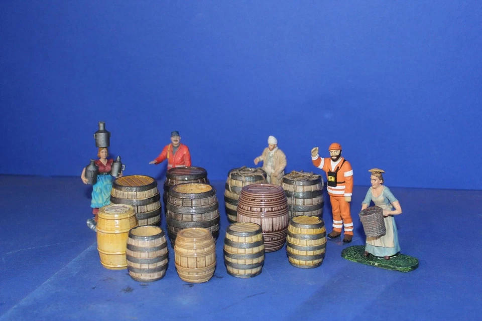 GERMAN-MASTER-KIT 10035G für Spur G/LGB 11 große Fässer bemalt, Diorama Zubehör, GMK Resin/Kunstst