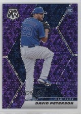 2021 Panini Mosaic Rookie Quick Pitch Purple Prizm 41/50 David Peterson #256 2t9