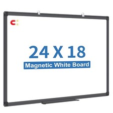 24x18 Magnetic Dry Erase Whiteboard, Aluminum Frame, Wall Mounted