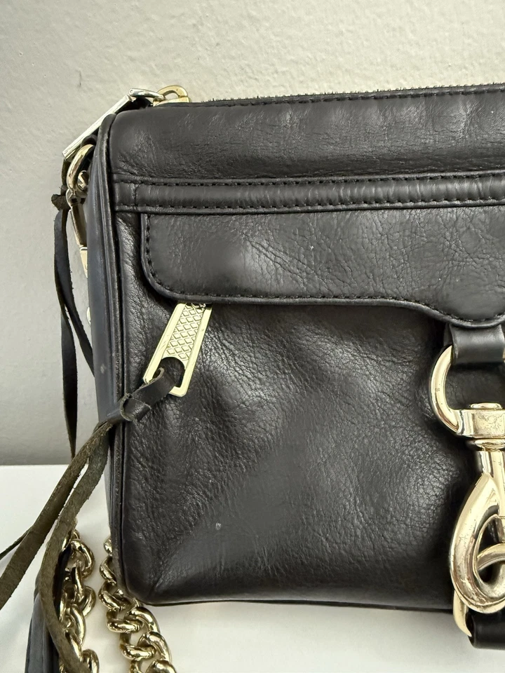Bolso Bandolera Convertible de Cuero Negro Rebecca Minkoff MAC de Colección Foto 2 de 4