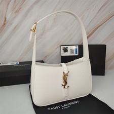 SAINT LAURENT YSL CASSANDRE MATEELASSE white gold label Logo Bag