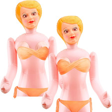 2 Pieces Inflatable Funny Doll Prank Blow up Doll Tricky Inflatable Doll for Bac