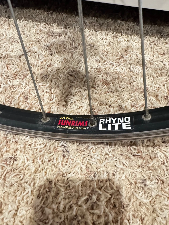 Ретро Shimano Deore XT Sun Rhyno Lite 26» колесная пара диск/обод QR 32H 8/9/10 скорость - Изображение 2 из 4