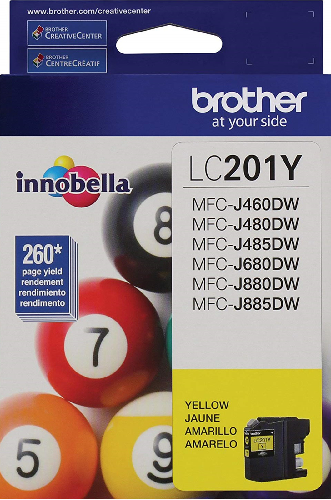 New Genuine Brother LC201 Yellow Ink Cartridges MFC-J480DW MFC-J485DW