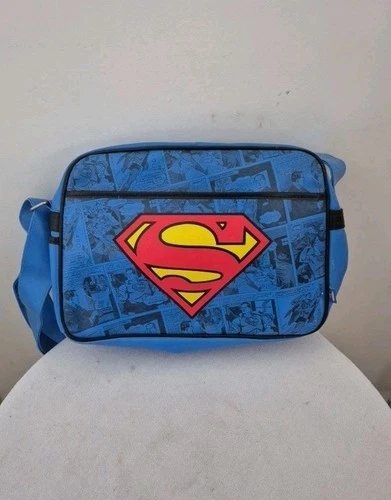 Superman Bag Shoulder Laptop Messenger Bag DC Comics Superhero Vintage ,