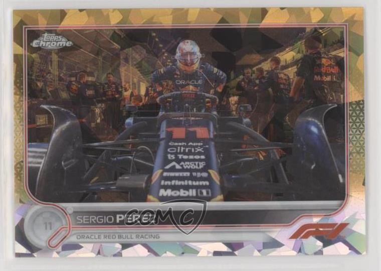 2022 Chrome Sapphire Edition Formula 1 Gold Refractor 21/50 Sergio Perez 02u3