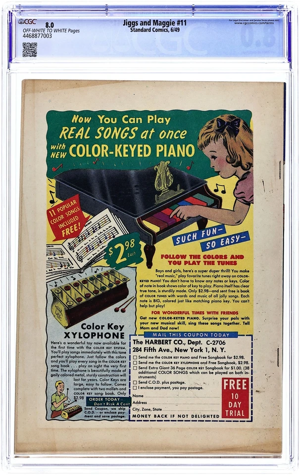 Jiggs and Maggie #11 CGC 8.0 1949 4468877003 - Image 2 of 2