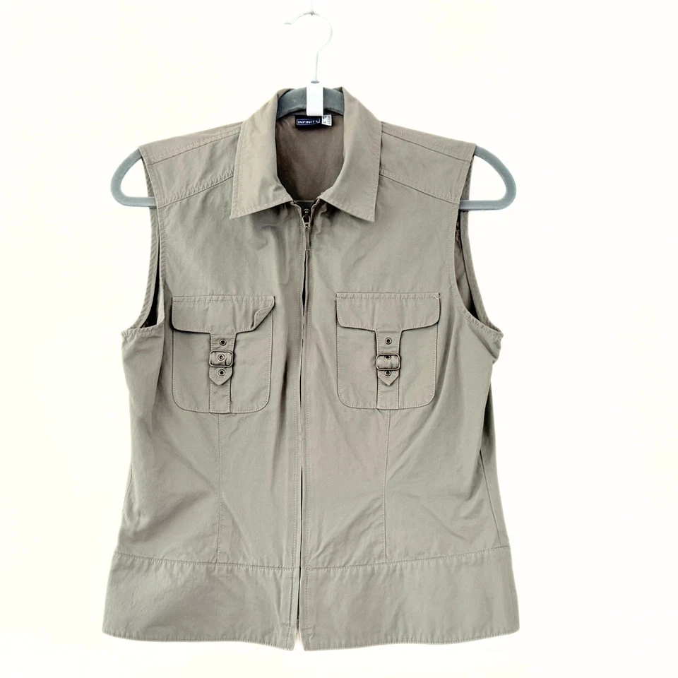 Infinity Gray algodón poliamida chaleco chaqueta pantalones cargo conjunto de 3 piezas Foto 2 de 4