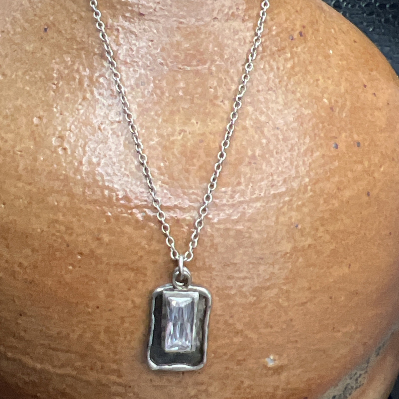 Silpada ~ N3097 Creative Spark ~  Pendant Necklace CZ 925 Sterling Silver ~ 16”