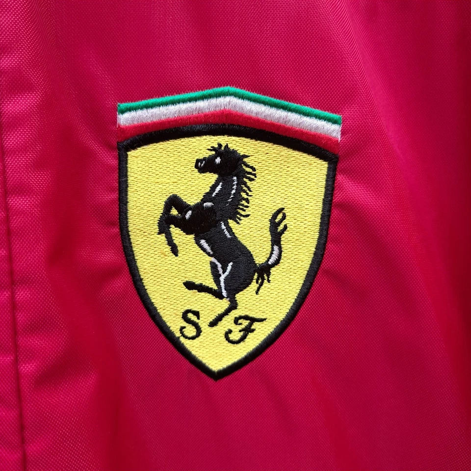 Vintage Retro 1995 Ferrari Red F1 Waterproof Coat Fomula One Size L - Image 3 of 4