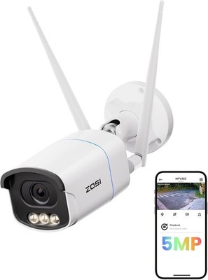 ZOSI C186 3K 5MP Aurora Lux WiFi Security Camera, Color Night, AI Detect, HDR