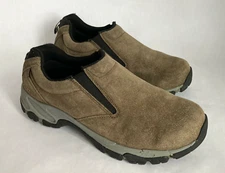 Hi-Tec Altitude Moc Mens Smokey Brown Suede Slip on Boots Size 9