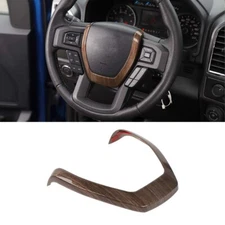 Molded Interior Steering Wheel Trim Cover Frame For Ford F150 2015-20 Wood Grain