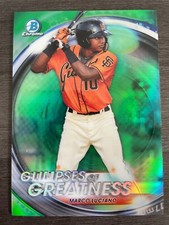2020 Bowman Chrome Marco Luciano Glimpses of Greatness Green Refractor /99