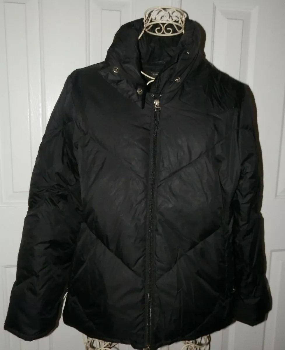Banana Republic Women s Down Jacket Coat Puffer Lined Zipped Black Warm M