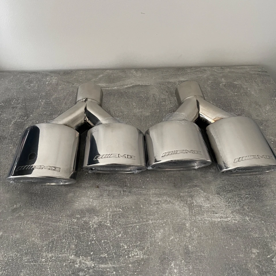 Endrohre Auspuff Blende Mercedes E-Klasse W211 W212 W204 CLS W218 W215 - Bild 1 von 4