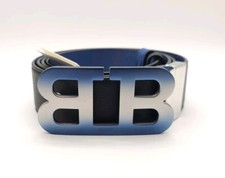 Bally B Chain Mens Leather Adjustable Reversible Belt Black /Neon EU 120 MK24044