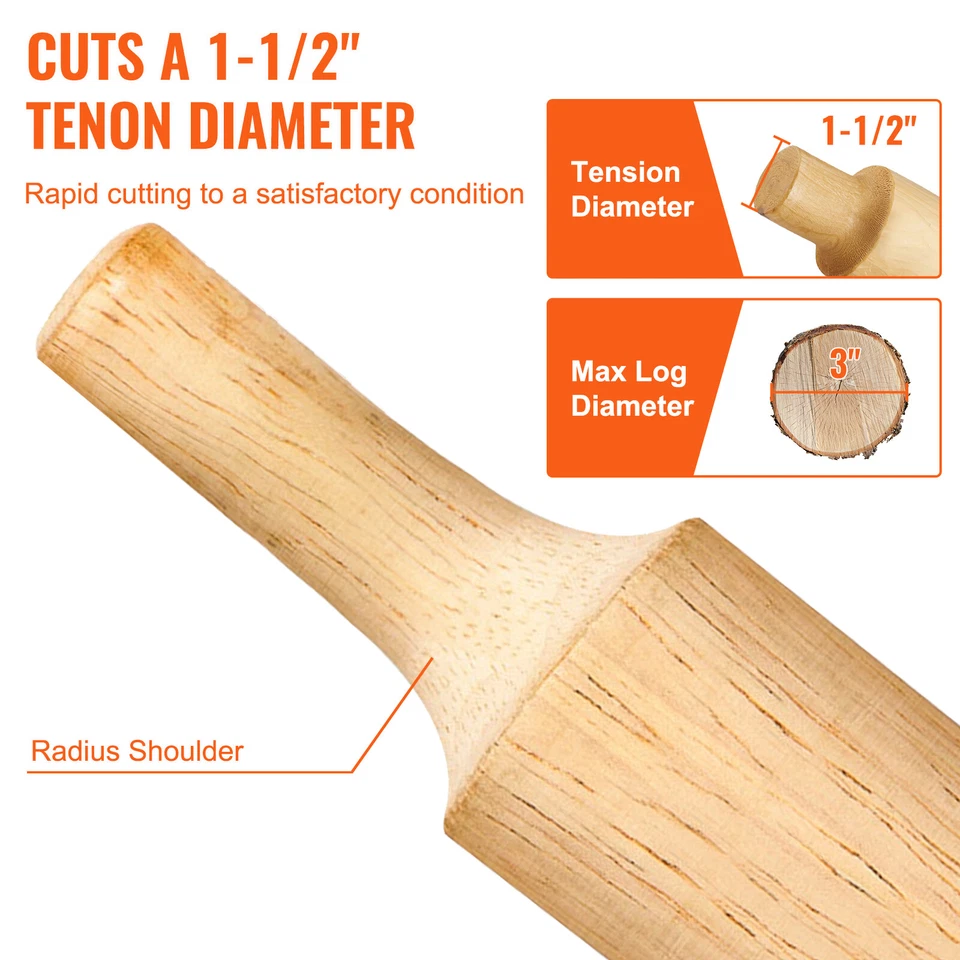 Tenon Cutter Log Furniture Kit 1.5"/38mm w/4 Blades Commercial Woodworking - Image 4 of 4