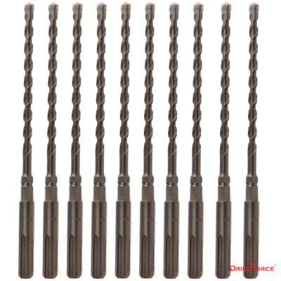 10PCS/Set SDS 3/16'' X7'' Rotary Hammer Concrete Masonry Hex Drill Bit Carbide Tip