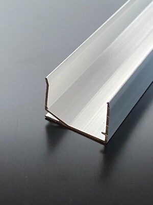U-Profil 25mm Alu Aluminium blank für Stegplatten SDP Gewächshaus Sandwichplatte