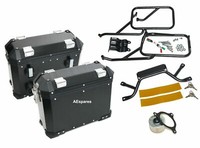 Schwarz Packtaschen & Schienen Set Mit ÖLfilter FüR Royal Enfield Himalaya ECS