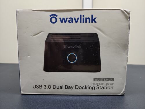 Wavlink WL-ST334UA USB 3.0 Dual Bay Docking System Plug & Play Open Box