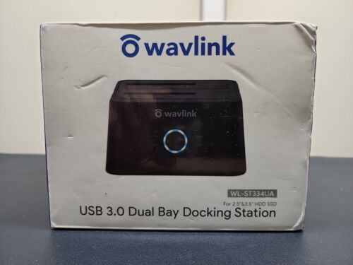 Wavlink WL-ST334UA USB 3.0 Dual Bay Docking System Plug & Play Open Box - Afbeelding 1 van 4