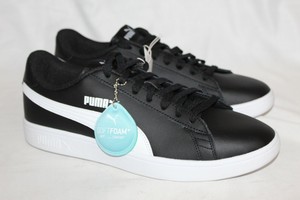 black leather pumas men's