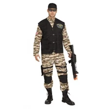 Special Forces Commando Mens Adult Army Halloween Costume STD & PLUS