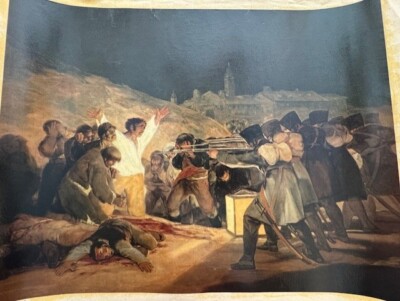 Francisco Goya The 3rd of May in Madrid or the executions antique lithograph