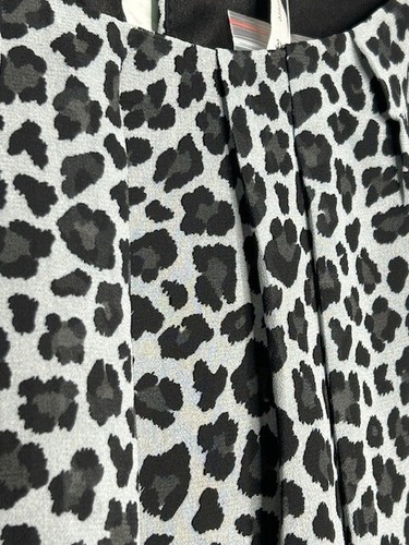 XL/1X/2X New Black Gray Leopard Animal Print Lined Tank Top Cami Blouse - Picture 5 of 14